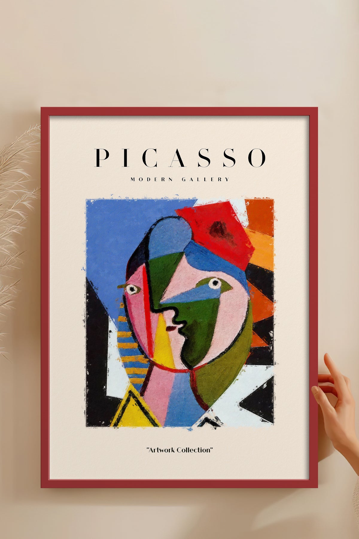 HOMEPACK Ahşap Çerçeveli Tablo Çerçeveli Poster Sanatsal Modern Duvar Dekoru PICASSO-15
