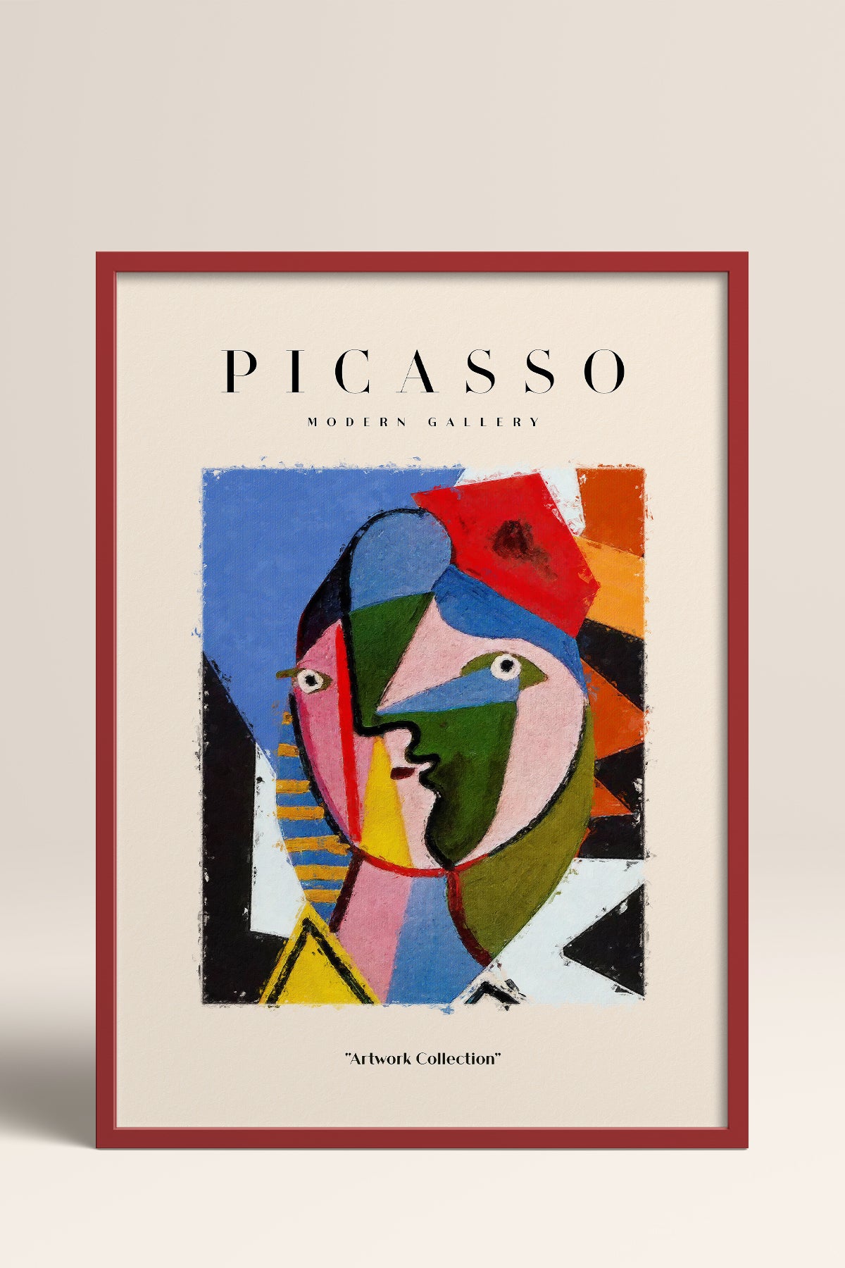 HOMEPACK Ahşap Çerçeveli Tablo Çerçeveli Poster Sanatsal Modern Duvar Dekoru PICASSO-15