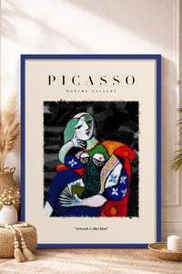 HOMEPACK Ahşap Çerçeveli Tablo Çerçeveli Poster Sanatsal Modern Duvar Dekoru PICASSO-16