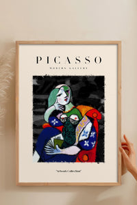 HOMEPACK Ahşap Çerçeveli Tablo Çerçeveli Poster Sanatsal Modern Duvar Dekoru PICASSO-16