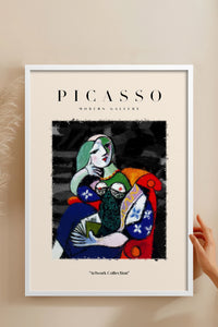 HOMEPACK Ahşap Çerçeveli Tablo Çerçeveli Poster Sanatsal Modern Duvar Dekoru PICASSO-16