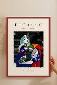 HOMEPACK Ahşap Çerçeveli Tablo Çerçeveli Poster Sanatsal Modern Duvar Dekoru PICASSO-16