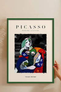 HOMEPACK Ahşap Çerçeveli Tablo Çerçeveli Poster Sanatsal Modern Duvar Dekoru PICASSO-16