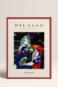 HOMEPACK Ahşap Çerçeveli Tablo Çerçeveli Poster Sanatsal Modern Duvar Dekoru PICASSO-16