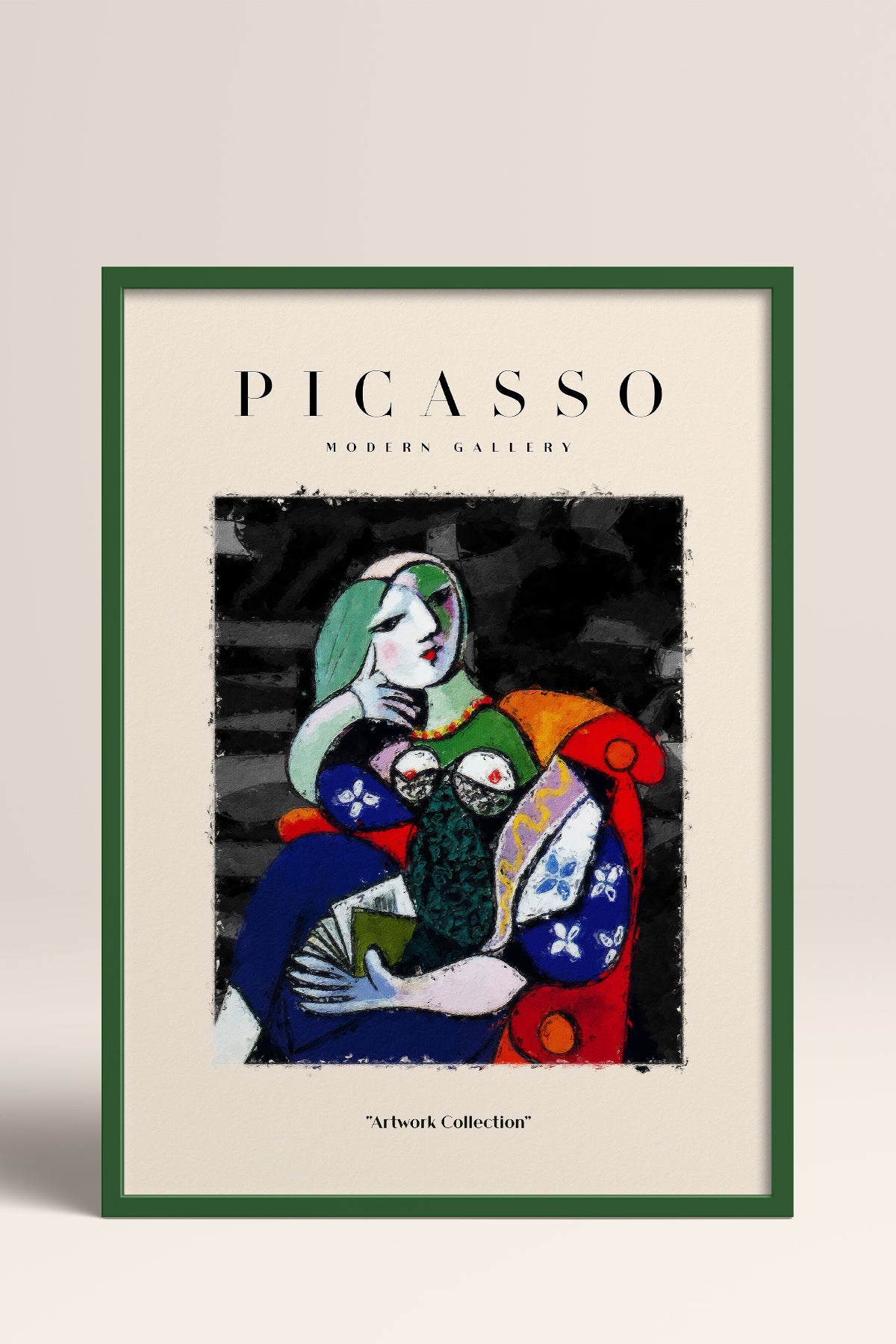 HOMEPACK Ahşap Çerçeveli Tablo Çerçeveli Poster Sanatsal Modern Duvar Dekoru PICASSO-16