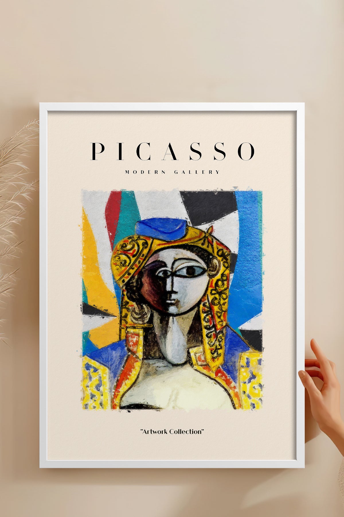 HOMEPACK Ahşap Çerçeveli Tablo Çerçeveli Poster Sanatsal Modern Duvar Dekoru PICASSO-17