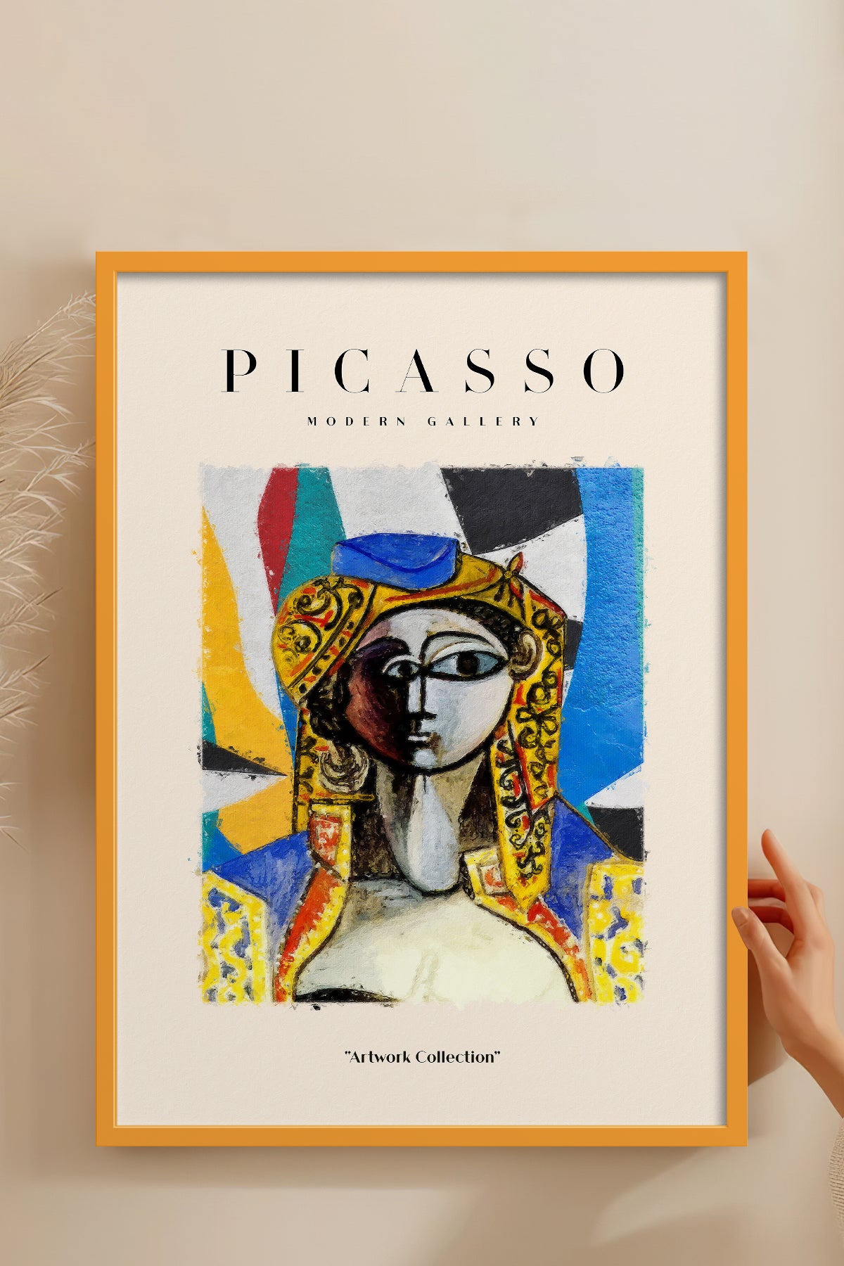 HOMEPACK Ahşap Çerçeveli Tablo Çerçeveli Poster Sanatsal Modern Duvar Dekoru PICASSO-17