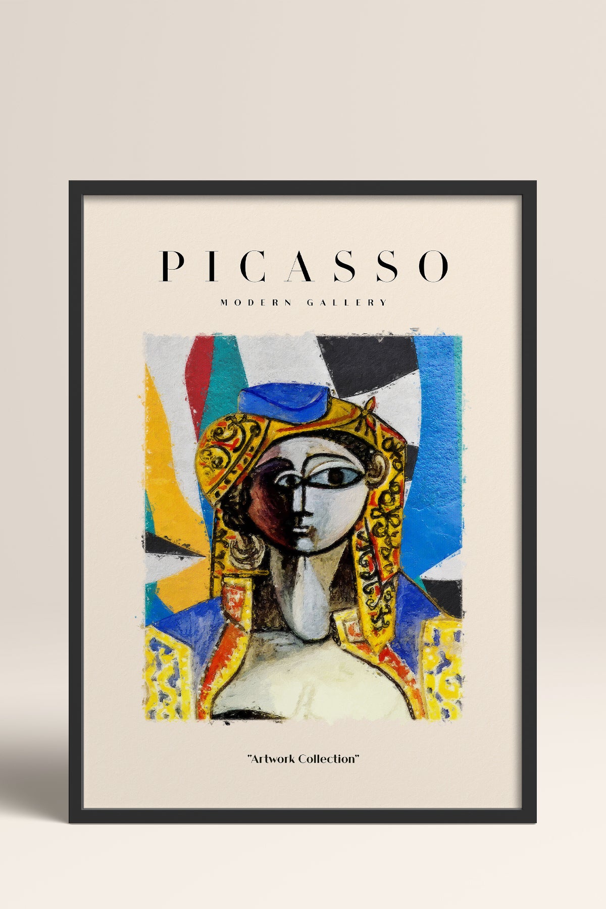 HOMEPACK Ahşap Çerçeveli Tablo Çerçeveli Poster Sanatsal Modern Duvar Dekoru PICASSO-17