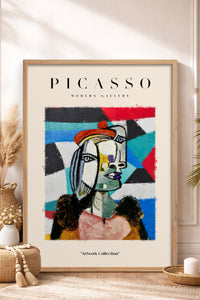 HOMEPACK Ahşap Çerçeveli Tablo Çerçeveli Poster Sanatsal Modern Duvar Dekoru PICASSO-19