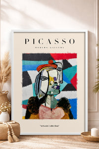 HOMEPACK Ahşap Çerçeveli Tablo Çerçeveli Poster Sanatsal Modern Duvar Dekoru PICASSO-19
