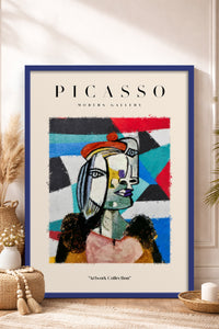 HOMEPACK Ahşap Çerçeveli Tablo Çerçeveli Poster Sanatsal Modern Duvar Dekoru PICASSO-19