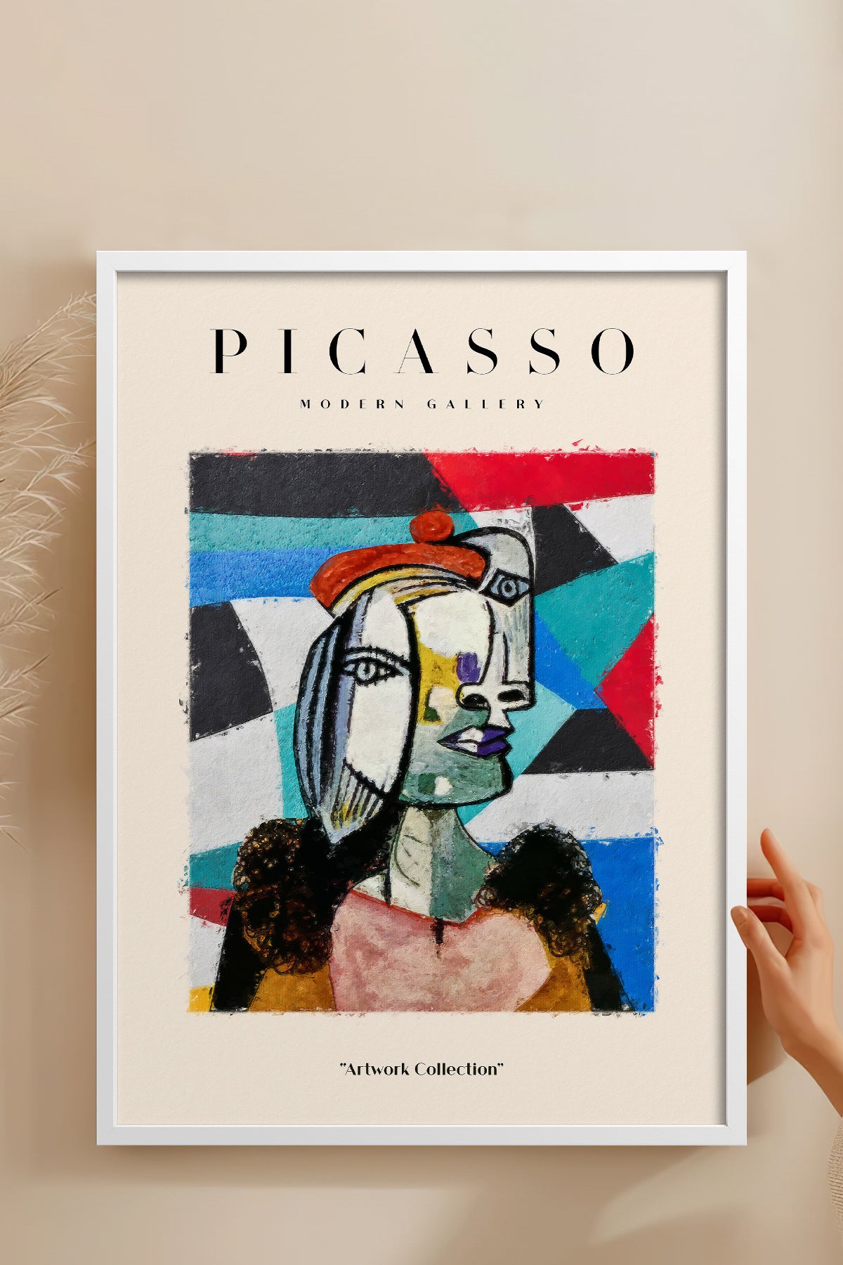 HOMEPACK Ahşap Çerçeveli Tablo Çerçeveli Poster Sanatsal Modern Duvar Dekoru PICASSO-19