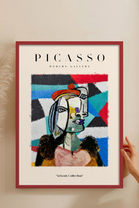 HOMEPACK Ahşap Çerçeveli Tablo Çerçeveli Poster Sanatsal Modern Duvar Dekoru PICASSO-19