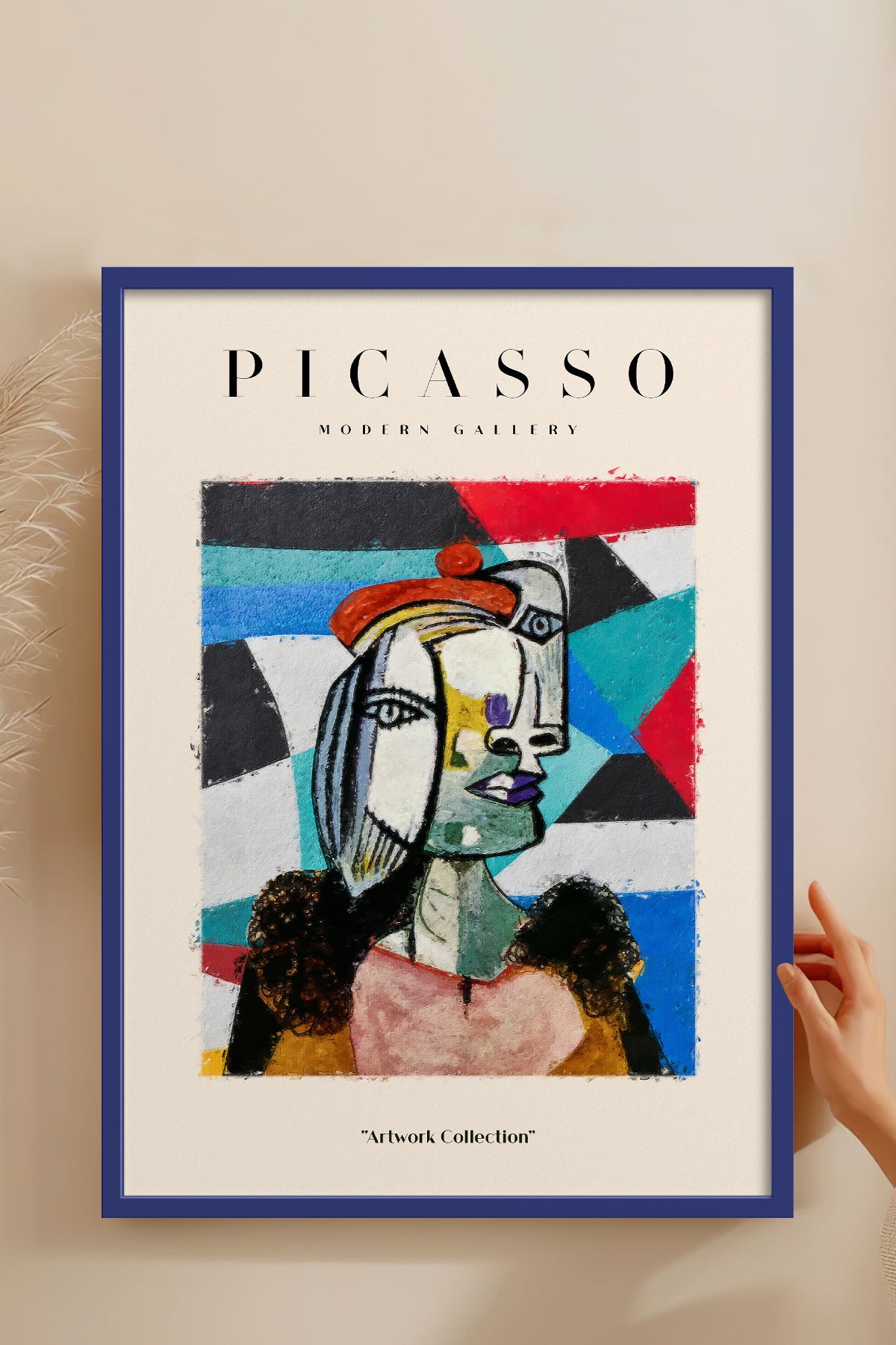 HOMEPACK Ahşap Çerçeveli Tablo Çerçeveli Poster Sanatsal Modern Duvar Dekoru PICASSO-19