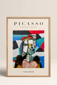 HOMEPACK Ahşap Çerçeveli Tablo Çerçeveli Poster Sanatsal Modern Duvar Dekoru PICASSO-19
