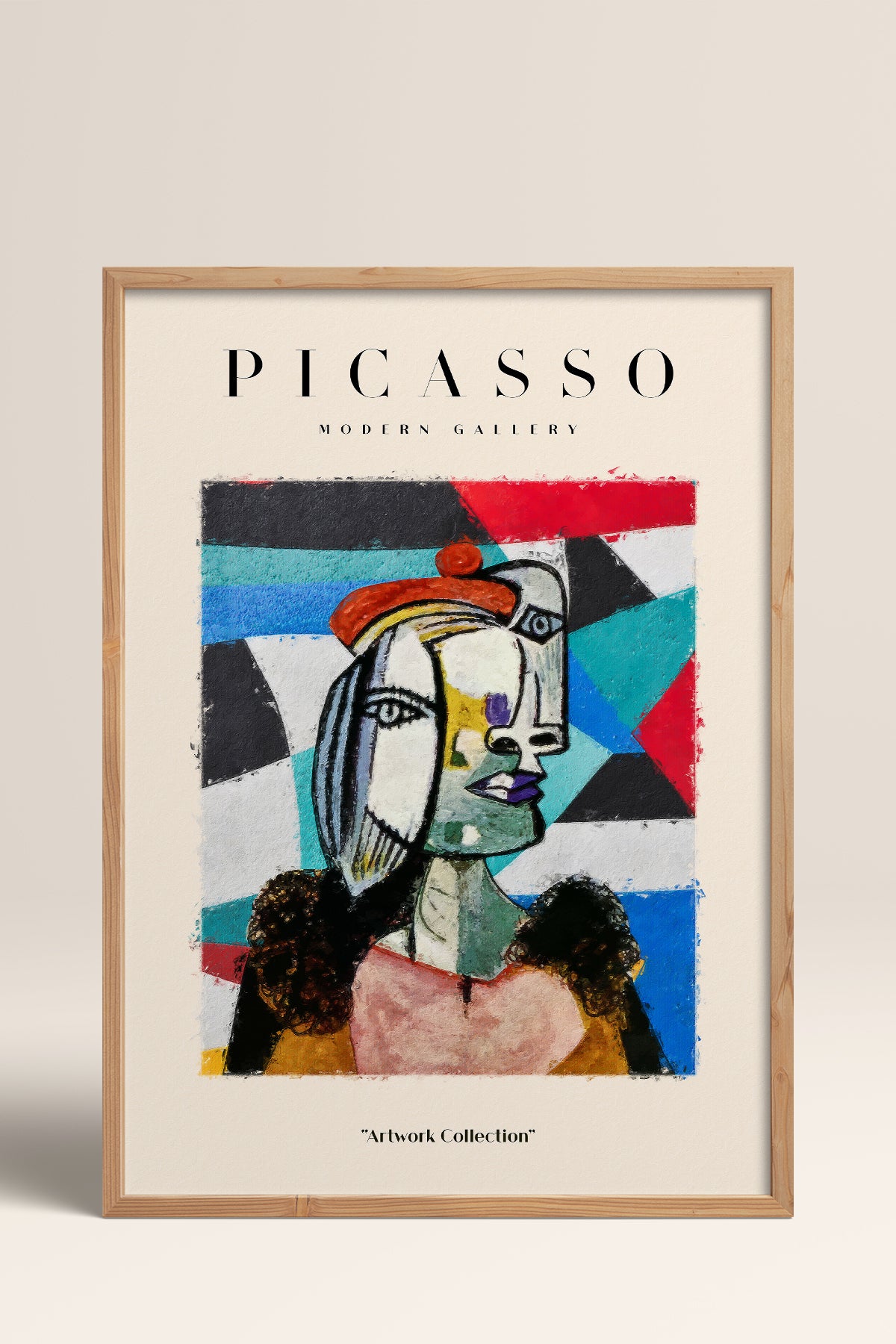 HOMEPACK Ahşap Çerçeveli Tablo Çerçeveli Poster Sanatsal Modern Duvar Dekoru PICASSO-19