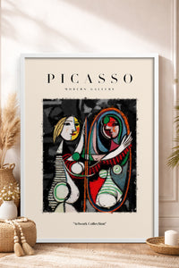HOMEPACK Ahşap Çerçeveli Tablo Çerçeveli Poster Sanatsal Modern Duvar Dekoru PICASSO-20