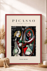 HOMEPACK Ahşap Çerçeveli Tablo Çerçeveli Poster Sanatsal Modern Duvar Dekoru PICASSO-20
