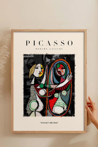 HOMEPACK Ahşap Çerçeveli Tablo Çerçeveli Poster Sanatsal Modern Duvar Dekoru PICASSO-20