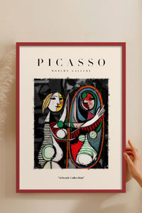 HOMEPACK Ahşap Çerçeveli Tablo Çerçeveli Poster Sanatsal Modern Duvar Dekoru PICASSO-20