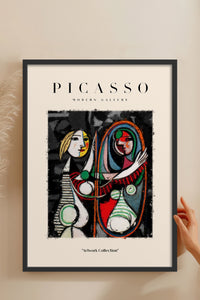 HOMEPACK Ahşap Çerçeveli Tablo Çerçeveli Poster Sanatsal Modern Duvar Dekoru PICASSO-20