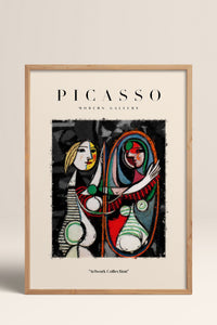 HOMEPACK Ahşap Çerçeveli Tablo Çerçeveli Poster Sanatsal Modern Duvar Dekoru PICASSO-20