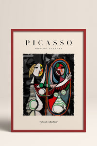 HOMEPACK Ahşap Çerçeveli Tablo Çerçeveli Poster Sanatsal Modern Duvar Dekoru PICASSO-20