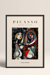 HOMEPACK Ahşap Çerçeveli Tablo Çerçeveli Poster Sanatsal Modern Duvar Dekoru PICASSO-20