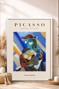 HOMEPACK Ahşap Çerçeveli Tablo Çerçeveli Poster Sanatsal Modern Duvar Dekoru PICASSO-21