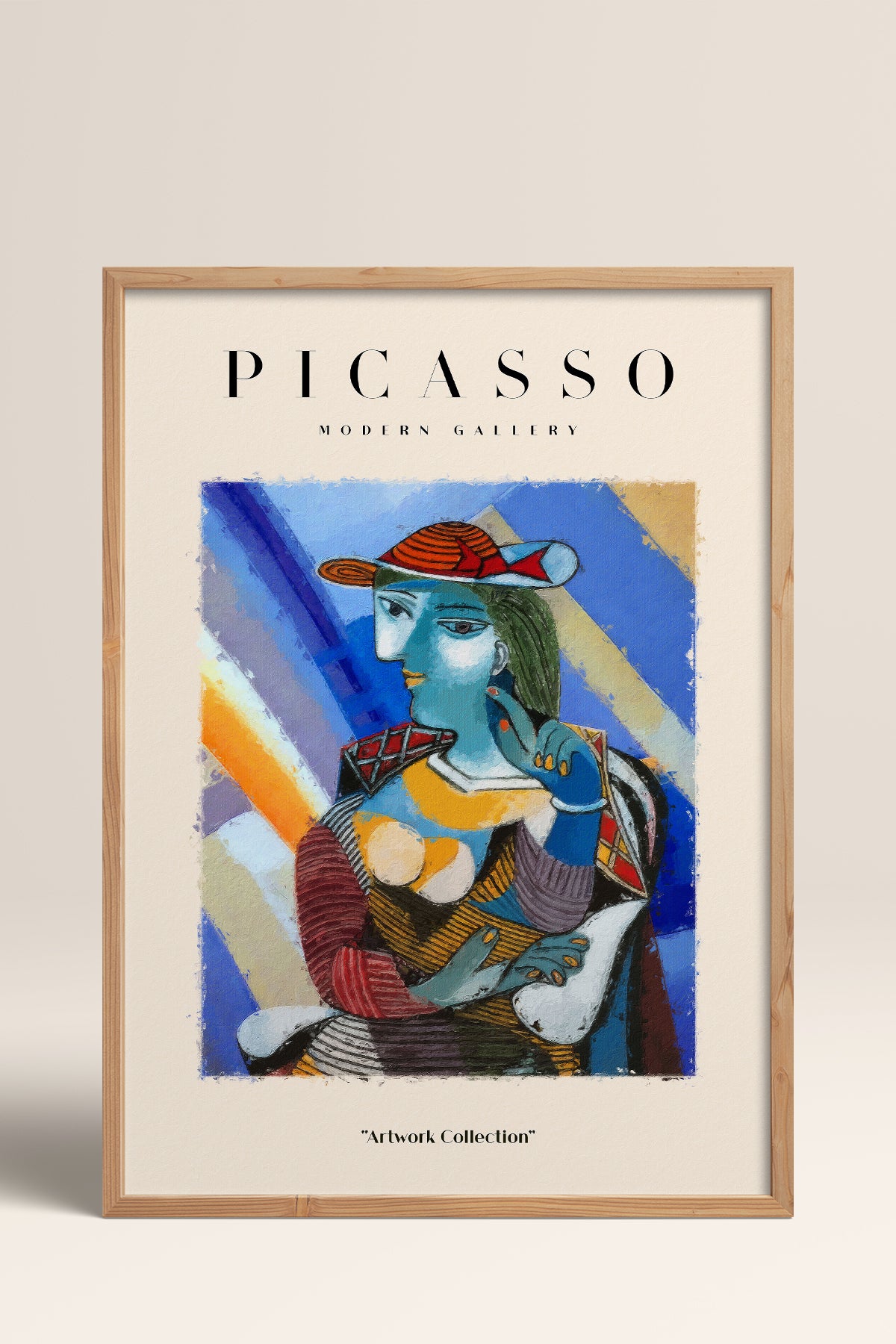 HOMEPACK Ahşap Çerçeveli Tablo Çerçeveli Poster Sanatsal Modern Duvar Dekoru PICASSO-21