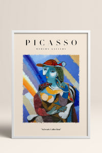 HOMEPACK Ahşap Çerçeveli Tablo Çerçeveli Poster Sanatsal Modern Duvar Dekoru PICASSO-21