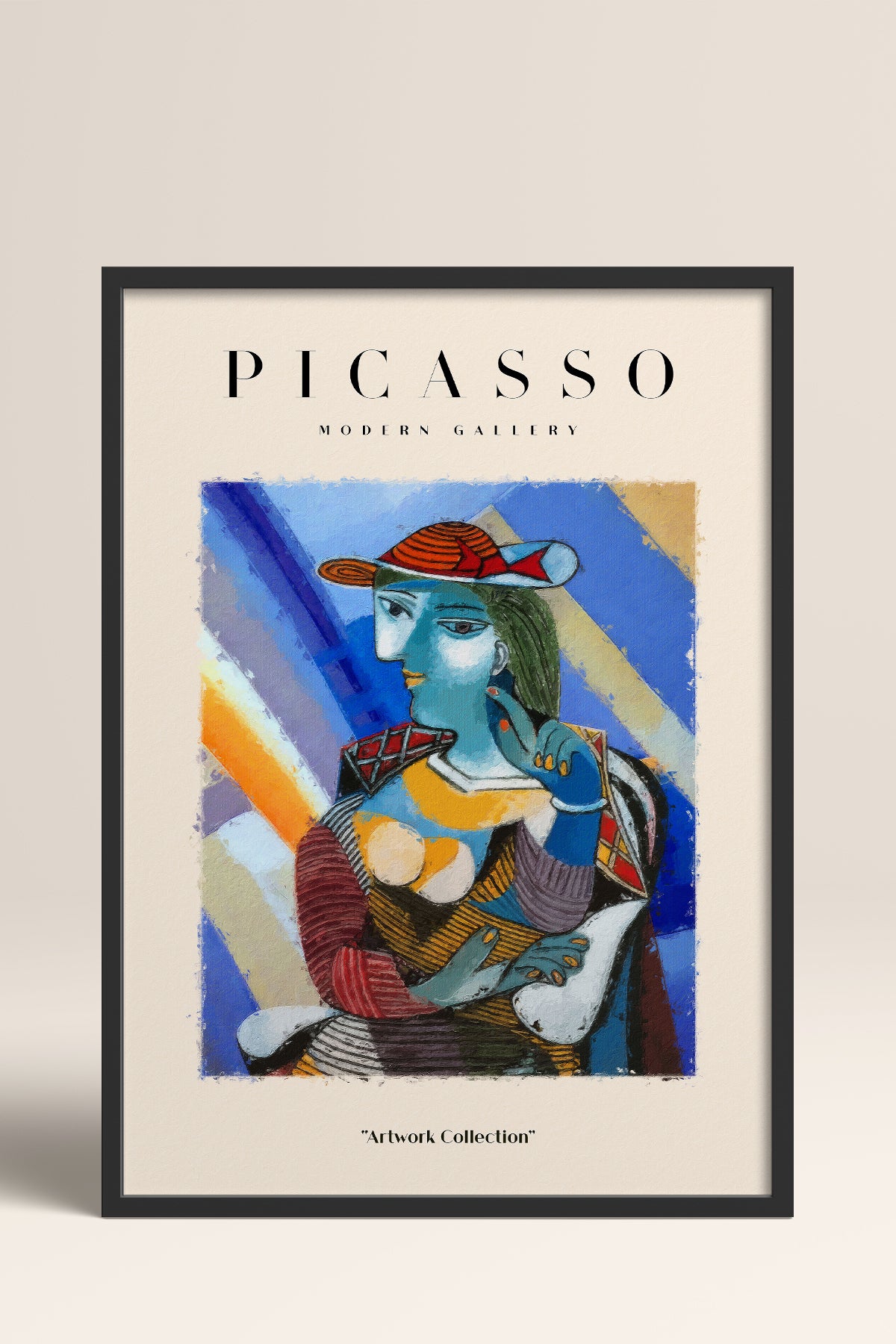 HOMEPACK Ahşap Çerçeveli Tablo Çerçeveli Poster Sanatsal Modern Duvar Dekoru PICASSO-21
