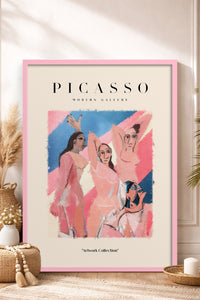 HOMEPACK Ahşap Çerçeveli Tablo Çerçeveli Poster Sanatsal Modern Duvar Dekoru PICASSO-22