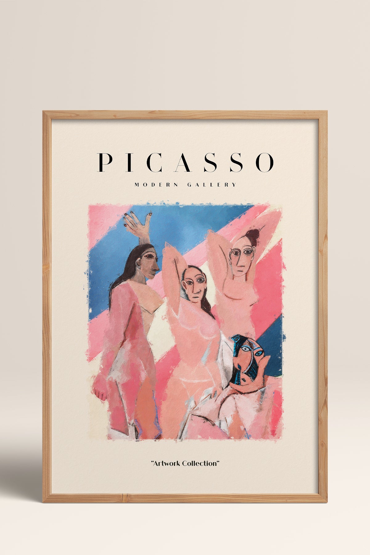 HOMEPACK Ahşap Çerçeveli Tablo Çerçeveli Poster Sanatsal Modern Duvar Dekoru PICASSO-22
