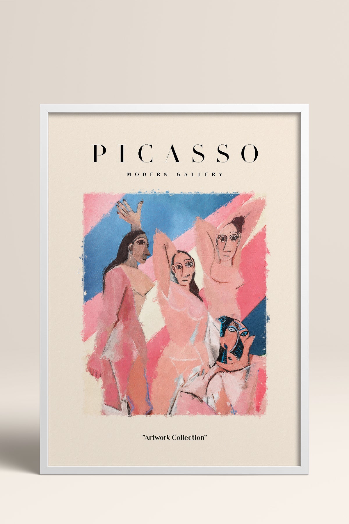 HOMEPACK Ahşap Çerçeveli Tablo Çerçeveli Poster Sanatsal Modern Duvar Dekoru PICASSO-22