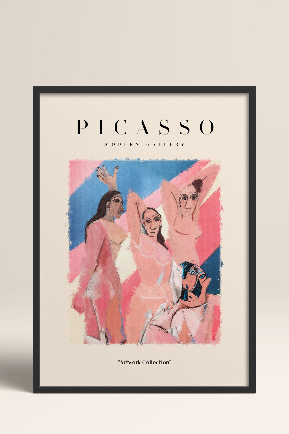 HOMEPACK Ahşap Çerçeveli Tablo Çerçeveli Poster Sanatsal Modern Duvar Dekoru PICASSO-22