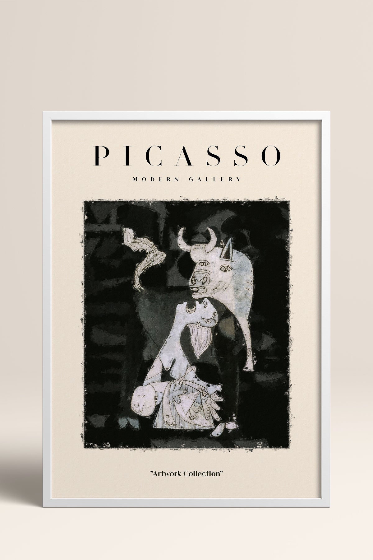 HOMEPACK Ahşap Çerçeveli Tablo Çerçeveli Poster Sanatsal Modern Duvar Dekoru PICASSO-23