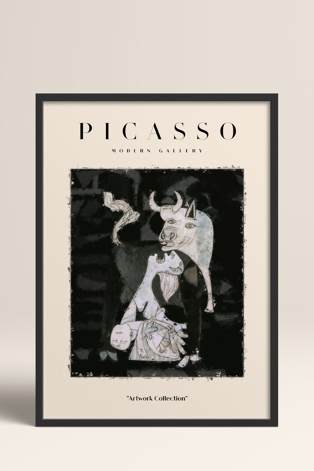 HOMEPACK Ahşap Çerçeveli Tablo Çerçeveli Poster Sanatsal Modern Duvar Dekoru PICASSO-23