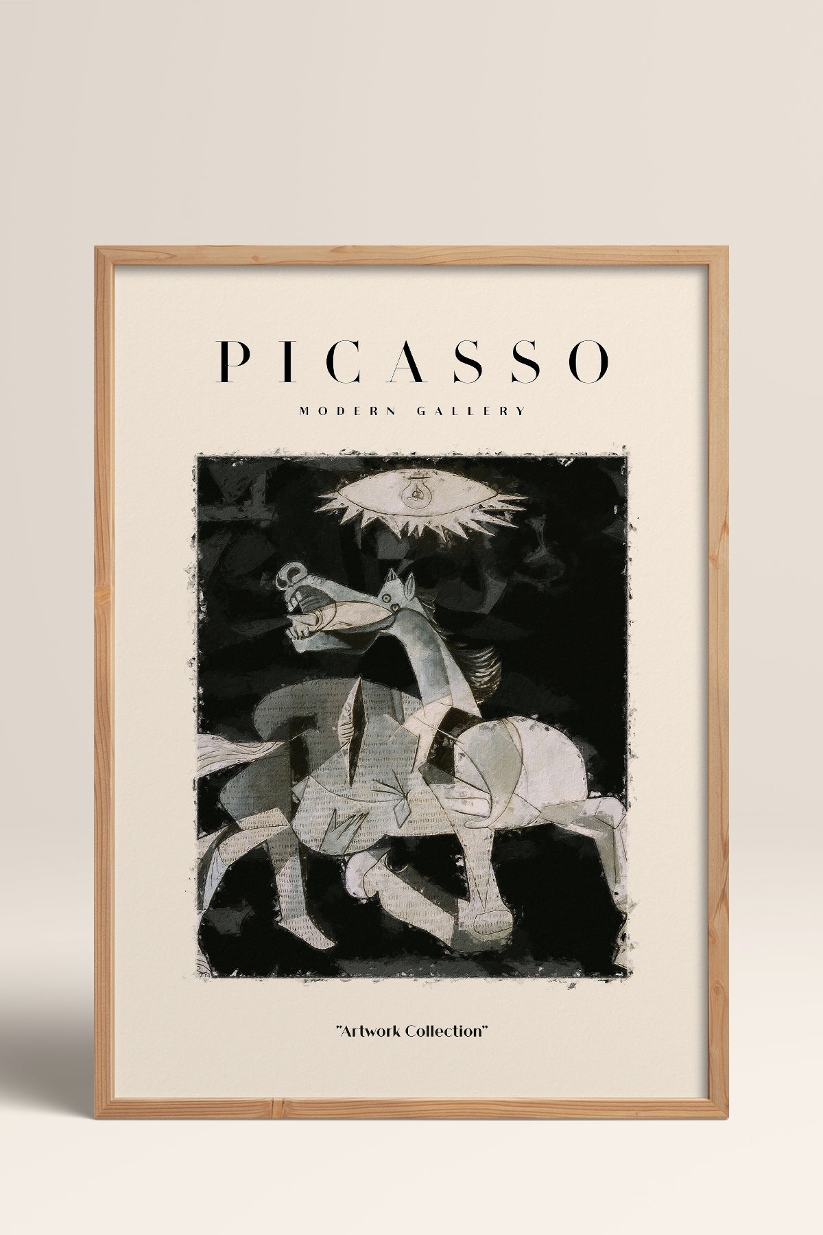 HOMEPACK Ahşap Çerçeveli Tablo Çerçeveli Poster Sanatsal Modern Duvar Dekoru PICASSO-24