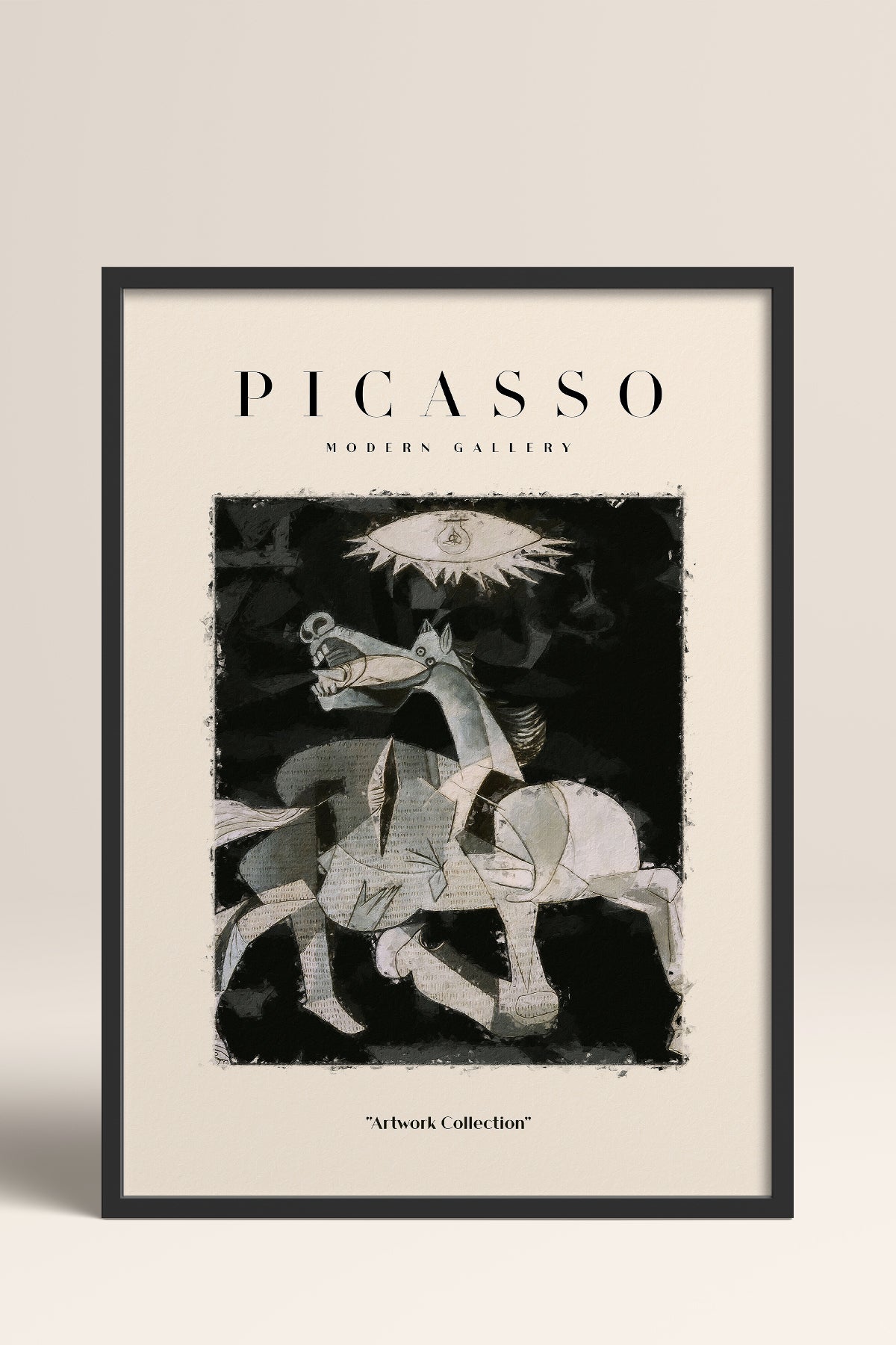 HOMEPACK Ahşap Çerçeveli Tablo Çerçeveli Poster Sanatsal Modern Duvar Dekoru PICASSO-24