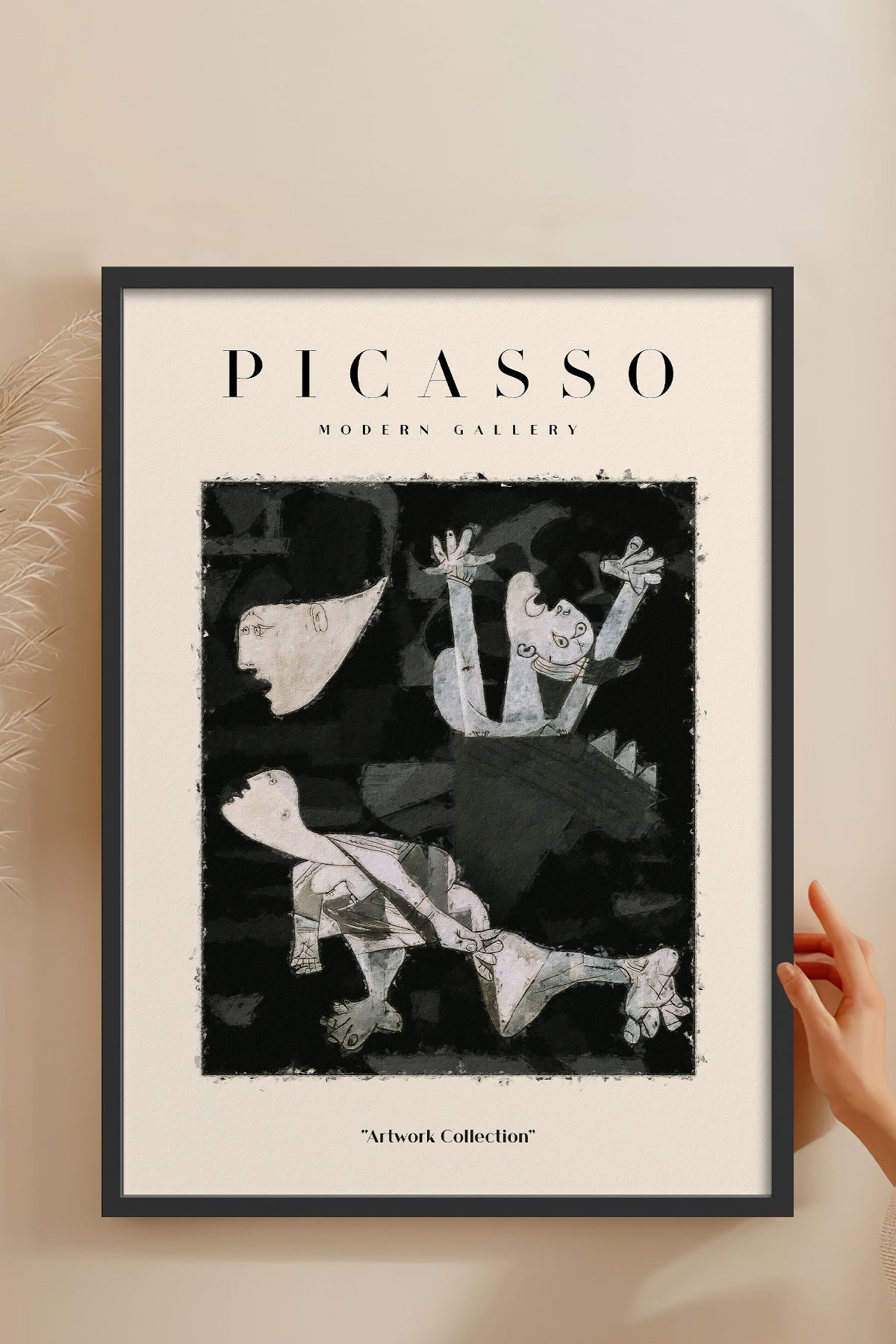 HOMEPACK Ahşap Çerçeveli Tablo Çerçeveli Poster Sanatsal Modern Duvar Dekoru PICASSO-25
