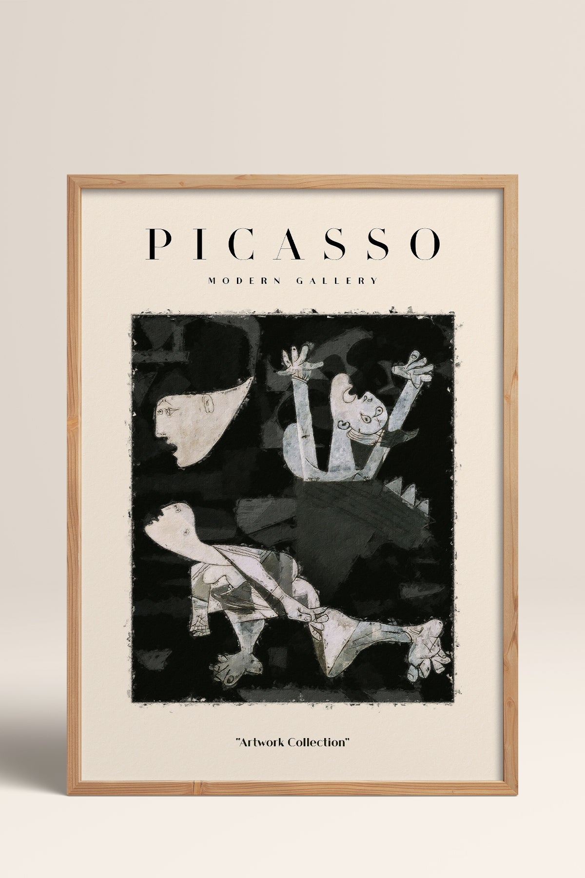 HOMEPACK Ahşap Çerçeveli Tablo Çerçeveli Poster Sanatsal Modern Duvar Dekoru PICASSO-25