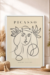 HOMEPACK Ahşap Çerçeveli Tablo Çerçeveli Poster Sanatsal Modern Duvar Dekoru PICASSO-27