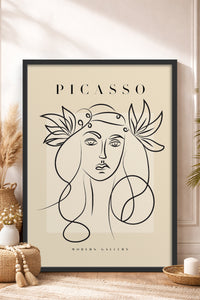HOMEPACK Ahşap Çerçeveli Tablo Çerçeveli Poster Sanatsal Modern Duvar Dekoru PICASSO-27