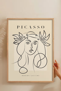 HOMEPACK Ahşap Çerçeveli Tablo Çerçeveli Poster Sanatsal Modern Duvar Dekoru PICASSO-27