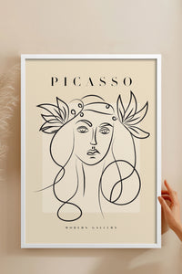 HOMEPACK Ahşap Çerçeveli Tablo Çerçeveli Poster Sanatsal Modern Duvar Dekoru PICASSO-27