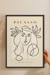 HOMEPACK Ahşap Çerçeveli Tablo Çerçeveli Poster Sanatsal Modern Duvar Dekoru PICASSO-27