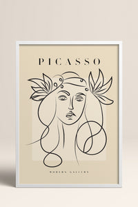 HOMEPACK Ahşap Çerçeveli Tablo Çerçeveli Poster Sanatsal Modern Duvar Dekoru PICASSO-27