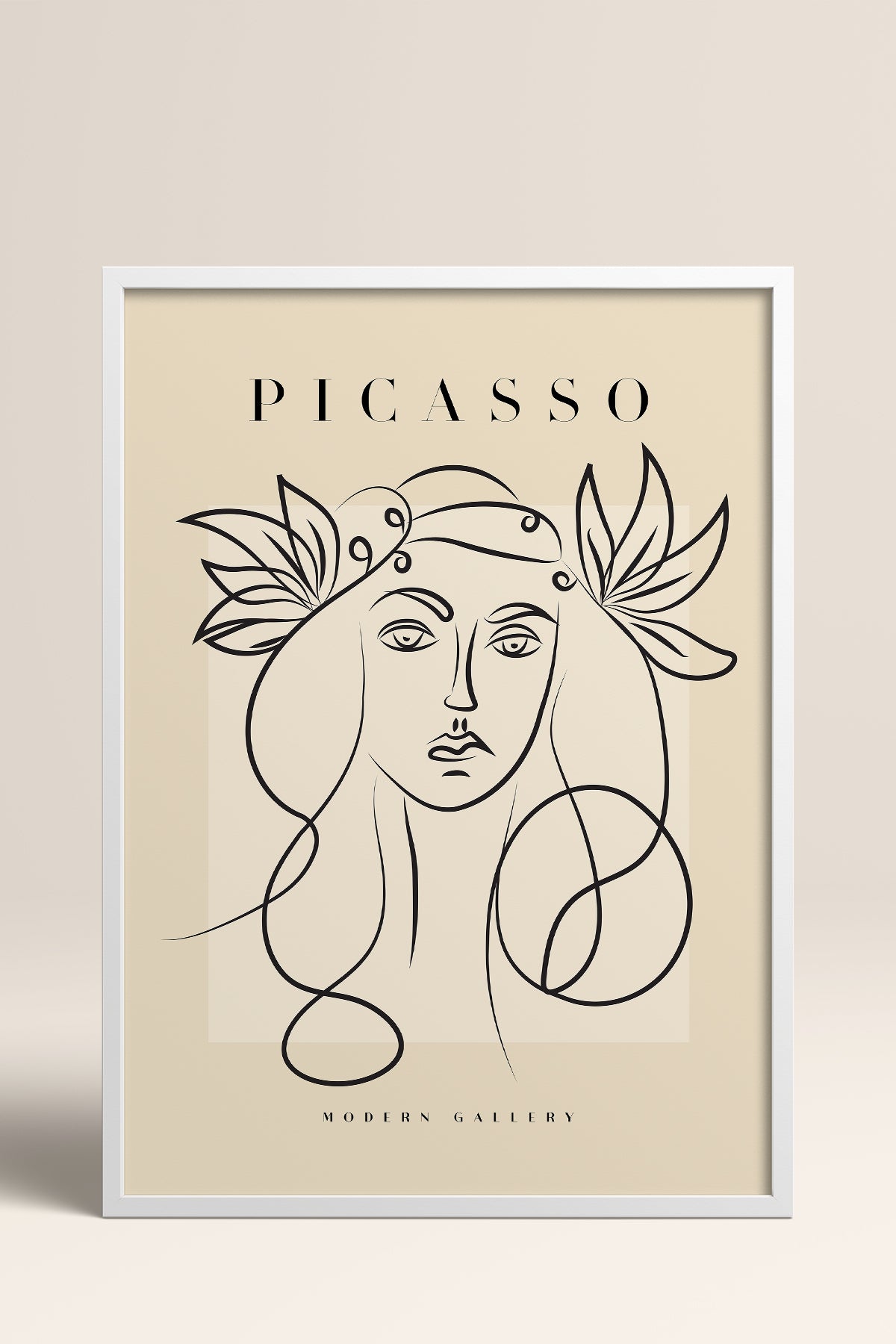HOMEPACK Ahşap Çerçeveli Tablo Çerçeveli Poster Sanatsal Modern Duvar Dekoru PICASSO-27