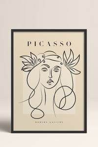 HOMEPACK Ahşap Çerçeveli Tablo Çerçeveli Poster Sanatsal Modern Duvar Dekoru PICASSO-27